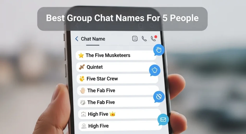 Best Group Chat Names For 5 People
