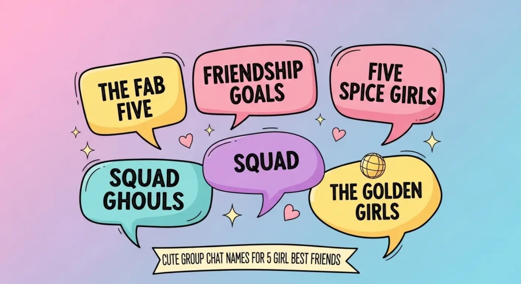 Cute Group Chat Names For 5 Girl Best Friends