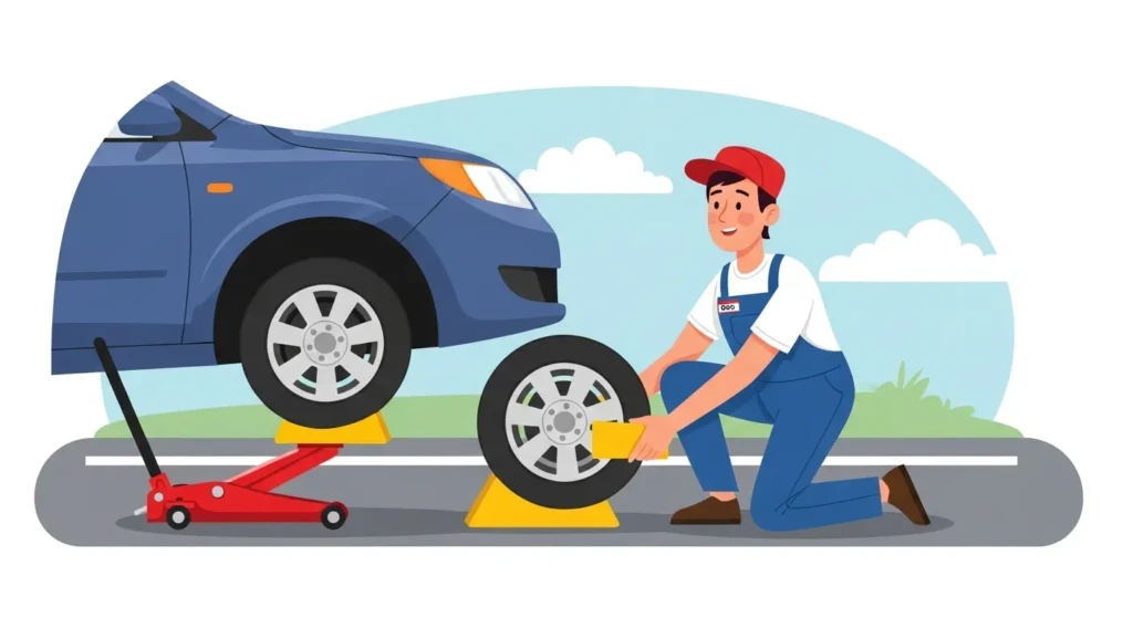 Place the Wheel Chocks