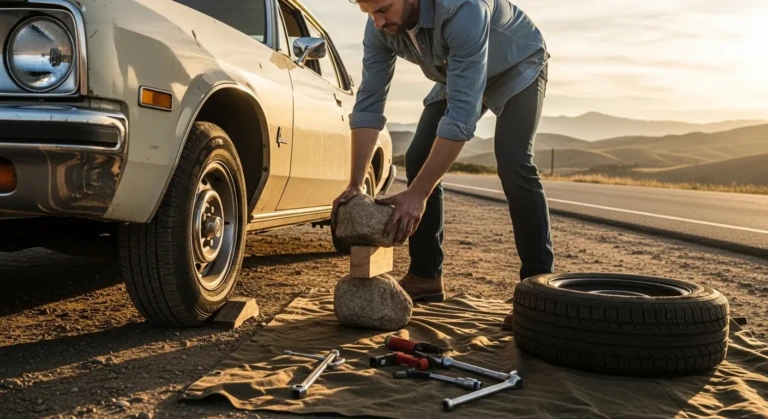 How to Change a Tire Without a Jack