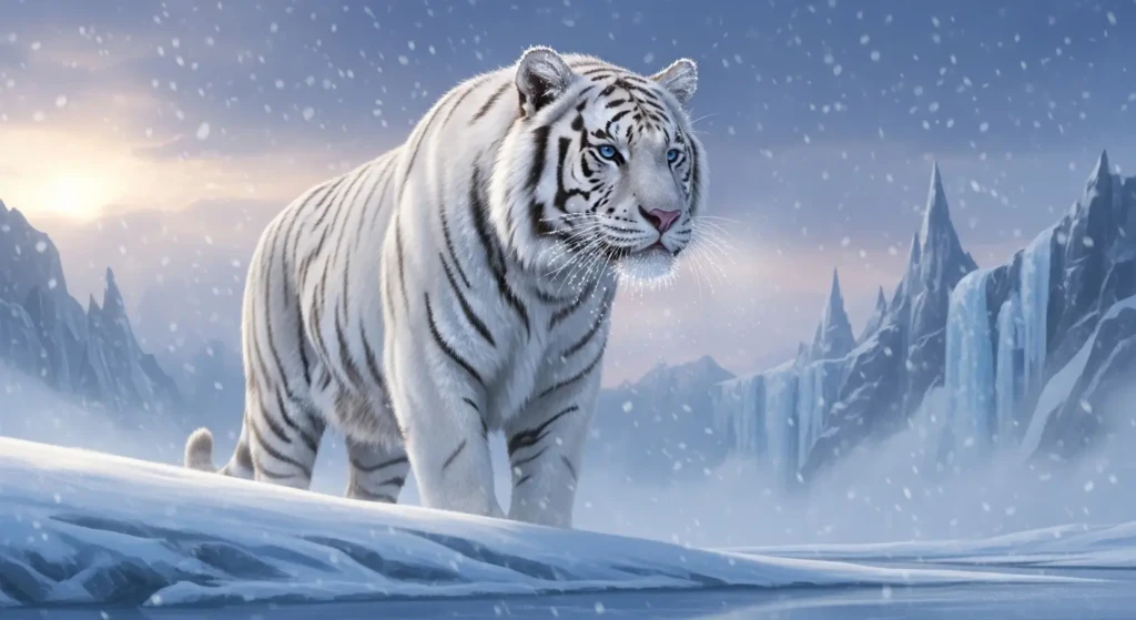 Icy & Winter-Themed White Tiger Names
