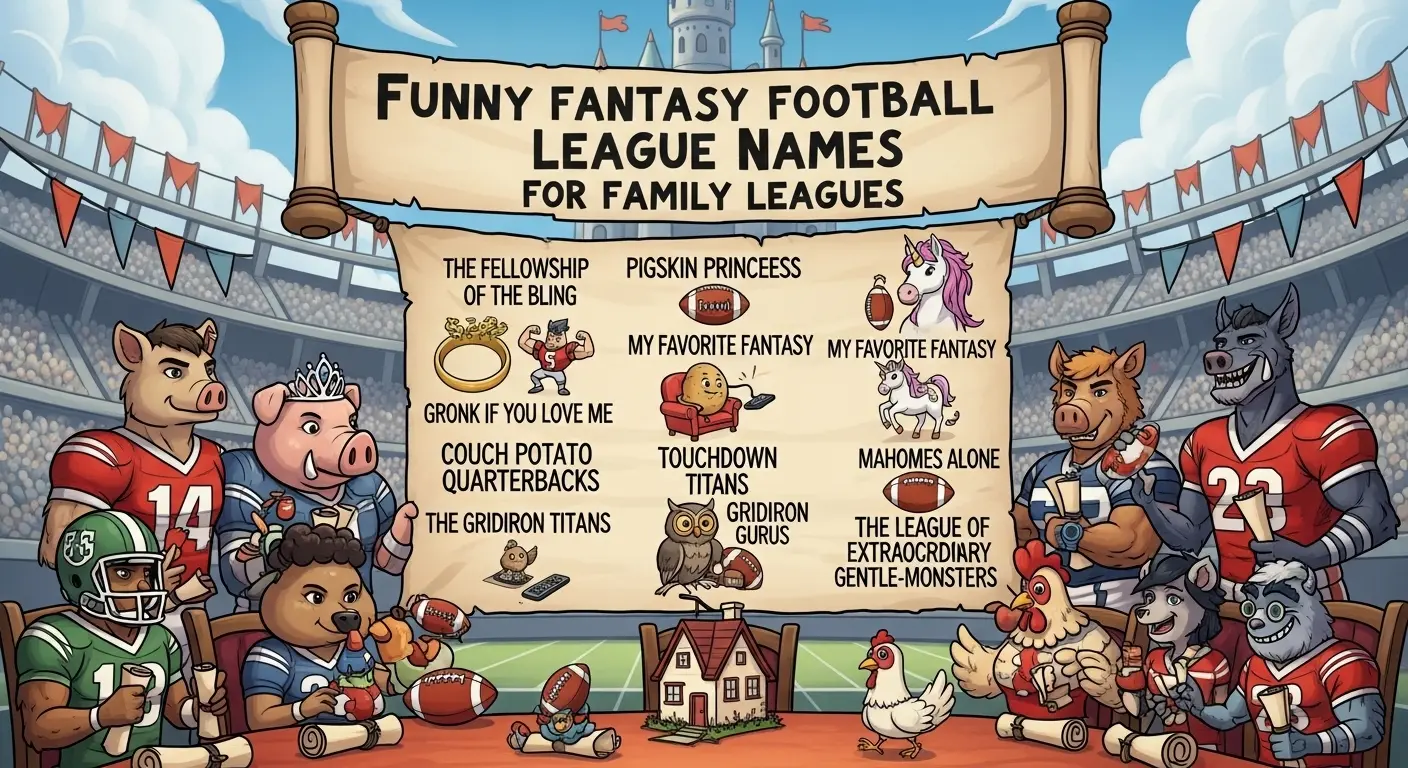 Funny Fantasy Football League Names for Family Leagues