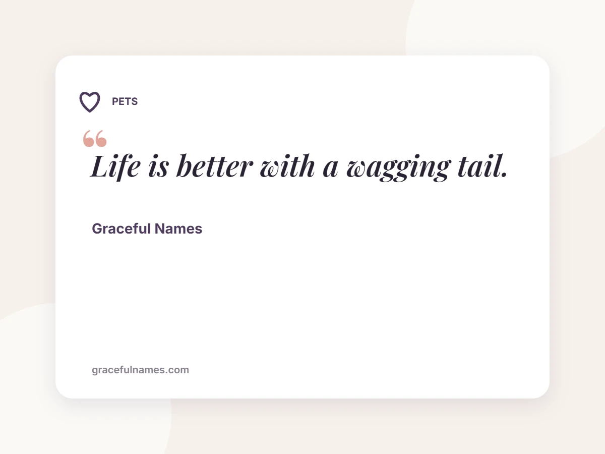 PETS card: Life is better with a wagging tail.
