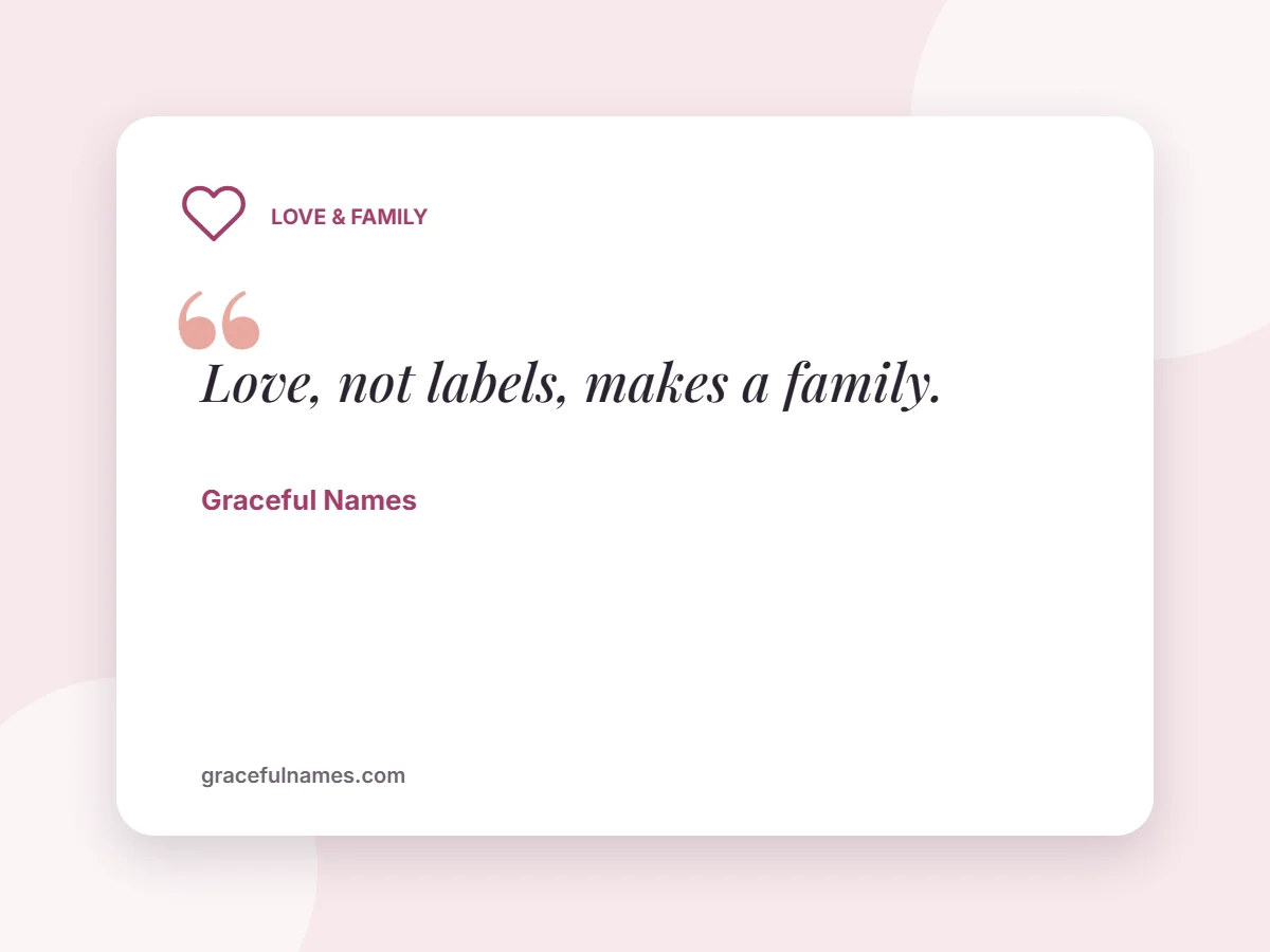 Love & Family card: Love, not labels, makes a family.