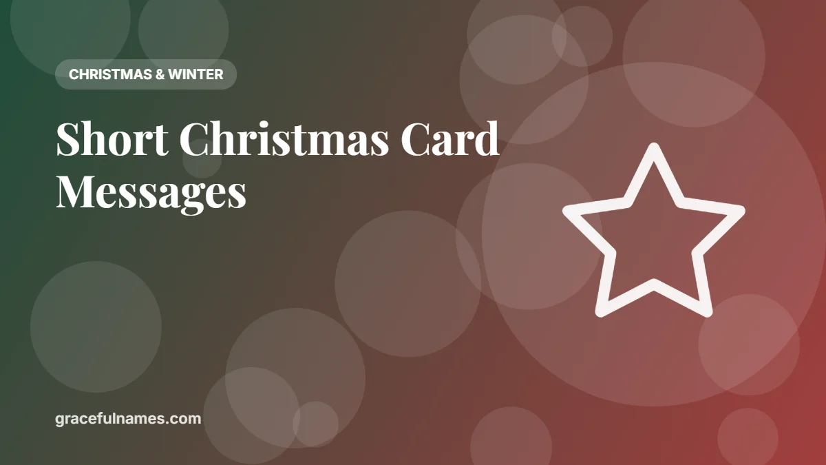 45 Short Christmas Card Messages
