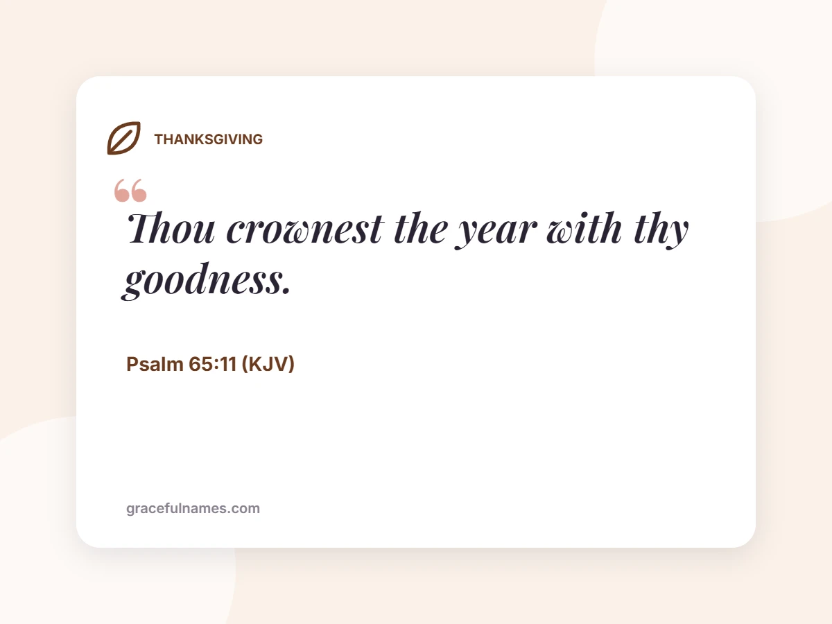 THANKSGIVING card: Thou crownest the year with thy goodness.